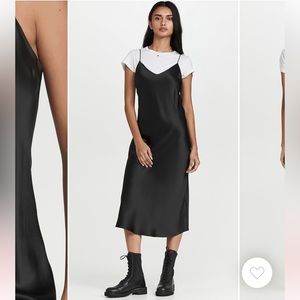 DANNIJO NOIR MIDI SLIP DRESS 100% Silk black 🖤